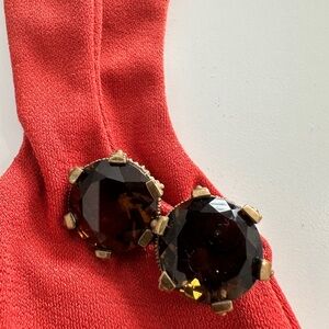 STEPHEN DWECK SMOKY TOPAZ CLIP EARRINGS